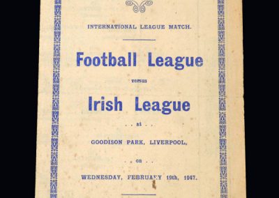 Football League v Northern Irish League 19.02.1947