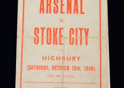 Stoke v Arsenal 19.10.1946 (pirate)