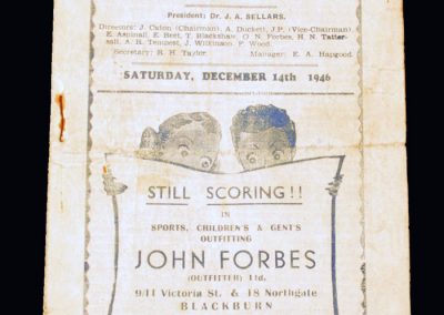 Man Utd v Blackburn Rovers 14.12.1946