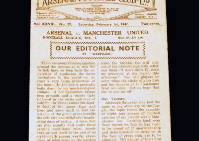 Man Utd v Arsenal 01.02.1947