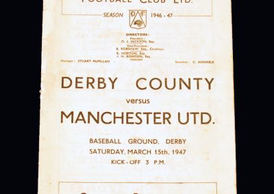 Man Utd v Derby 15.03.1947