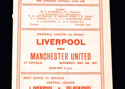 Man Utd v Liverpool 03.05.1947