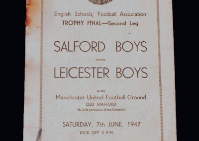 Salford Boys v Leicester Boys 07.06.1947