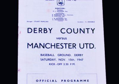 Man Utd v Derby 15.11.1947