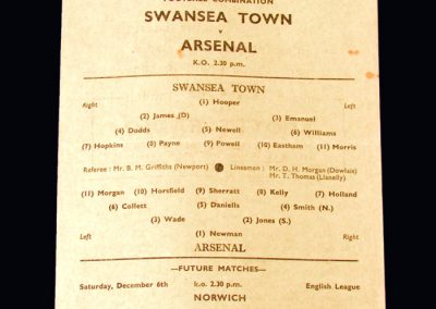 Swansea v Arsenal 29.11.1947