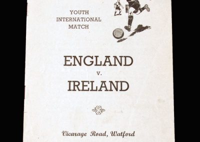 England Youth v Ireland Youth 14.05.1955