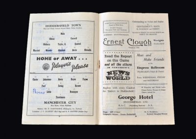 Man City v Huddersfield 17.09.1955