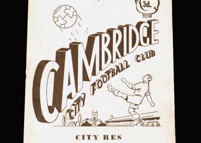 Spurs A v Cambridge City Reserves 03.09.1960