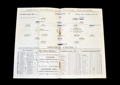 Arsenal v Sheff Utd 26.12.1931