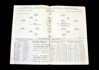Arsenal v Plymouth 23.01.1932 - FA Cup 4th Round