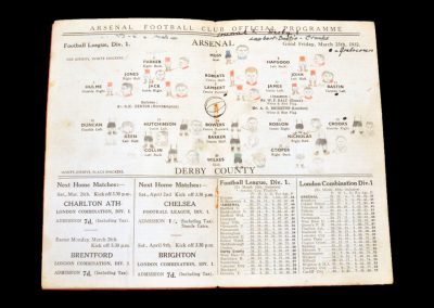 Arsenal v Derby County 25.03.1932