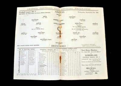 Arsenal v Brentford 09.09.1936
