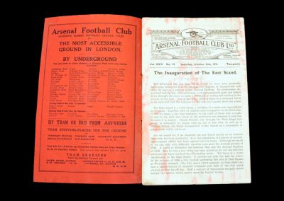 Arsenal v Grimsby Town 24.10.1936