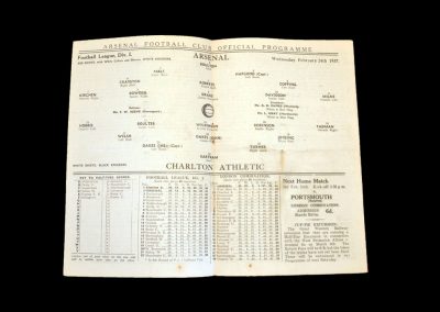 Arsenal v Charlton 24.02.1937