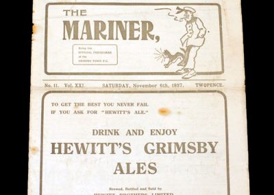 Grimsby Town v Arsenal 06.11.1937