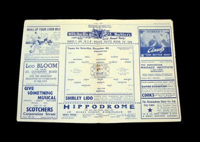 Birmingham v Arsenal 04.12.1937