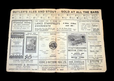 Wolves v Arsenal 15.01.1938