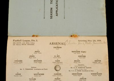 Arsenal v Bolton 07.05.1938