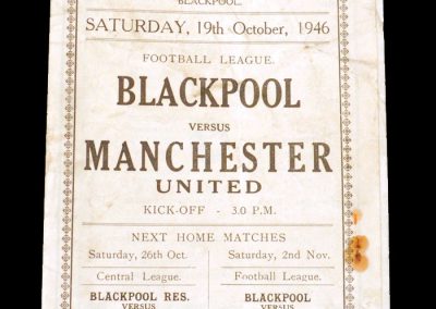 Blackpool v Man Utd 19.10.1946