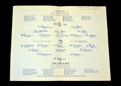 Italy v Denmark 05.08.1948 (Olympics)