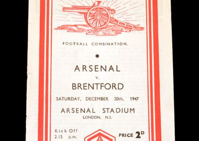 Arsenal v Brentford 20.12.1947