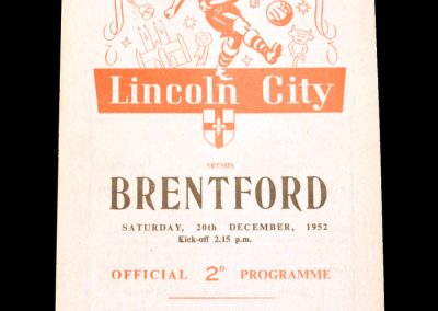 Lincoln v Brentford 20.12.1952