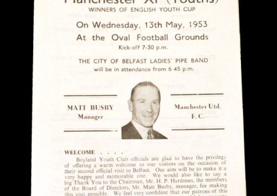Boyland v Man Utd Youth 13.05.1953