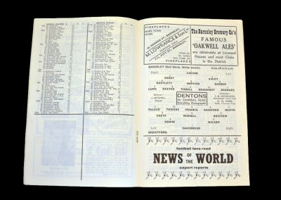 Barnsley v Brentford 22.08.1959