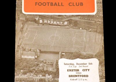 Exeter v Brentford 05.12.1959 - FA Cup 2nd Round