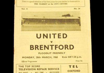Headington Utd v Brentford 28.03.1960 (Friendly)