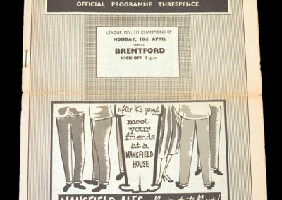 Mansfield v Brentford 18.04.1960