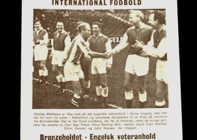 Danish Bronzeholders v England Veterans 01.06.1965