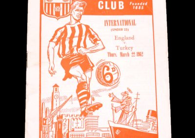 England v Turkey 22.03.1962 (Under 23)