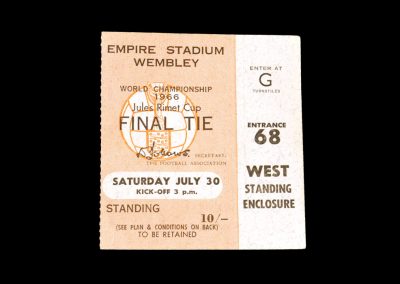 England v West Germany 30.07.1966 (Ticket signed by Martin Peters)