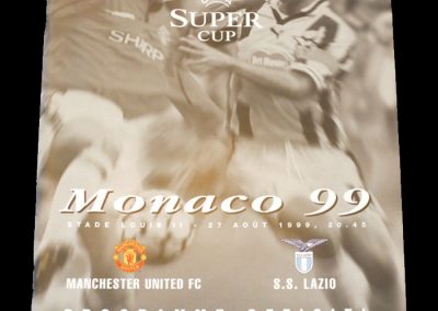Man Utd v Lazio 27.08.1999 - UEFA Super Cup