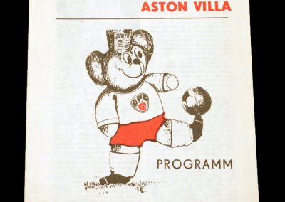 Dynamo Berlin v Aston Villa 21.10.1981 - 2nd Round 1st Leg (1-2)