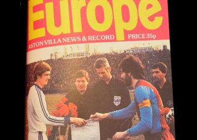 Aston Villa v Dynamo Kiev 17.03.1982 - Quarter Final 2nd Leg (2-0)