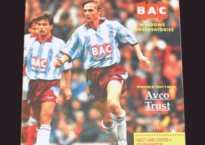 West Ham v Southampton 14.12.1991