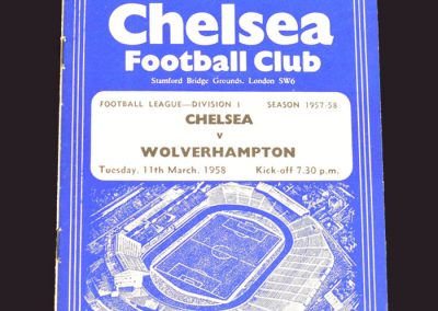 Chelsea v Wolves 11.03.1958