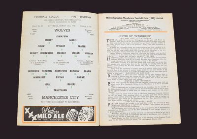 Wolves v Man City 22.03.1958