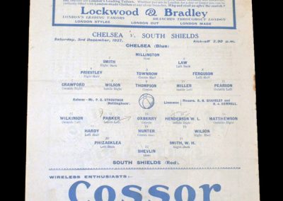 Chelsea v South Shields 03.12.1927