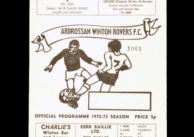 Ardrossan v "no name" 26.11.1972