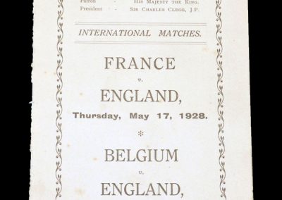 France v England 17.05.1928 | Belgium v England 19.05.1928 (Itinerary)