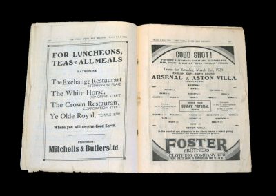Aston Villa v Arsenal 02.03.1929 - FA Cup 6th Round | Aston Villa Reserves v Liverpool Reserves 04.03.1929