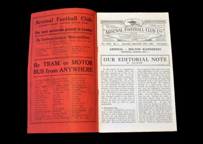 Arsenal v Bolton 28.09.1929
