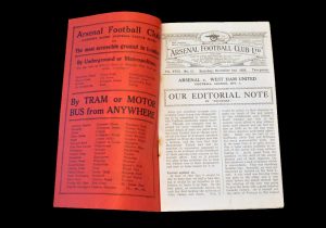 Arsenal v West Ham 02.11.1929
