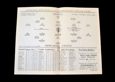 Arsenal v Newcastle 30.11.1929