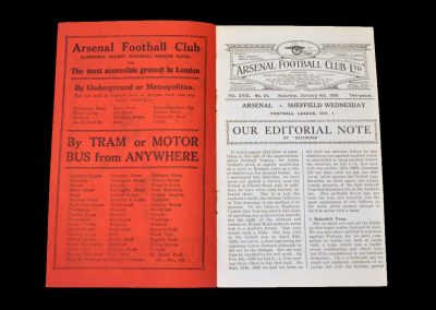 Arsenal v Sheff Wed 04.01.1930