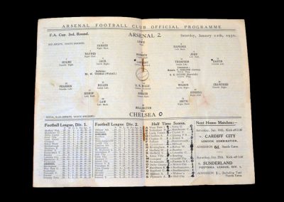 Arsenal v Chelsea 11.01.1930 - FA Cup 3rd Round