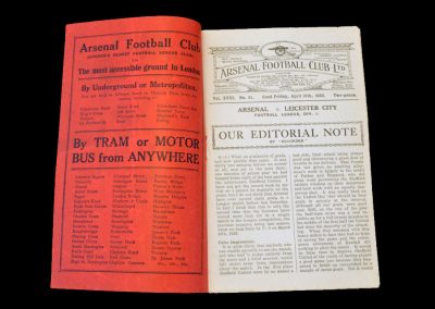Arsenal v Leicester City 18.04.1930